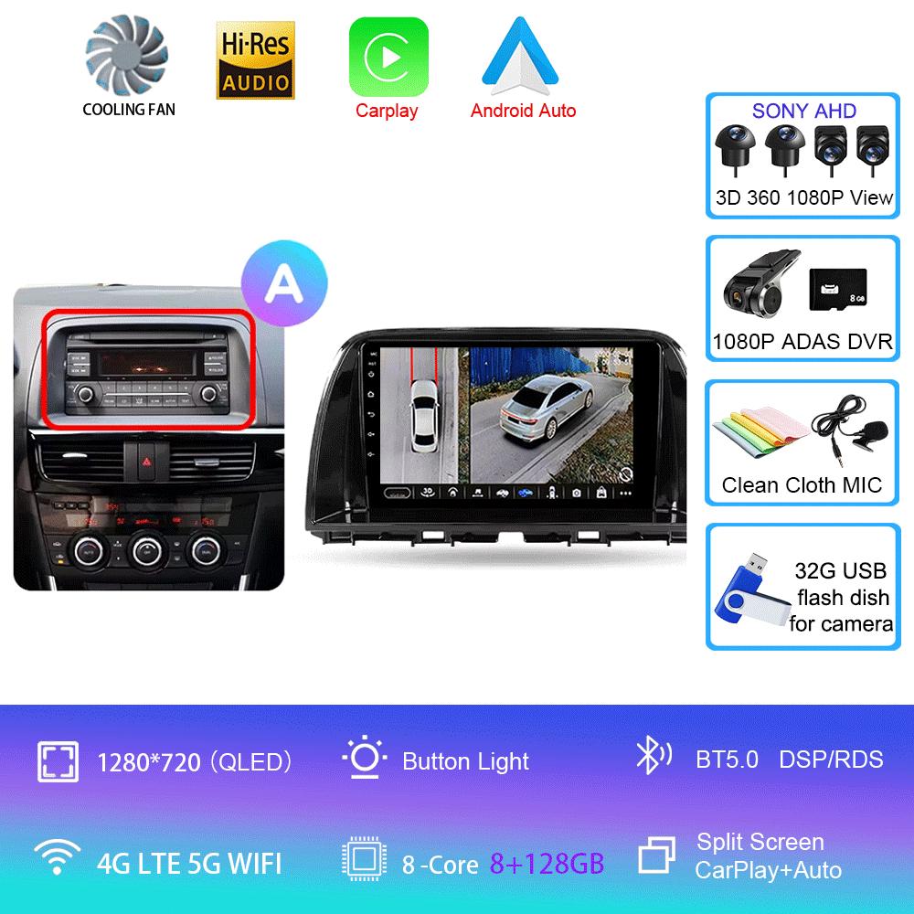 Android 14 Car Radio For Mazda CX5 CX-5 CX 5 2012 - 2015 Multimedia Video Player Navigation stereo GPS No 2din 2 din dvd