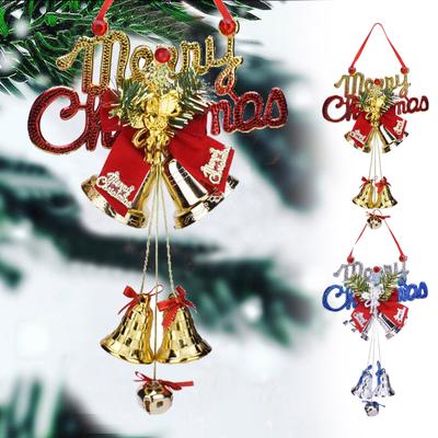 Christmas Bell Hanging Decoration Christmas Bell Pendant With BowKnot Christmas Tree