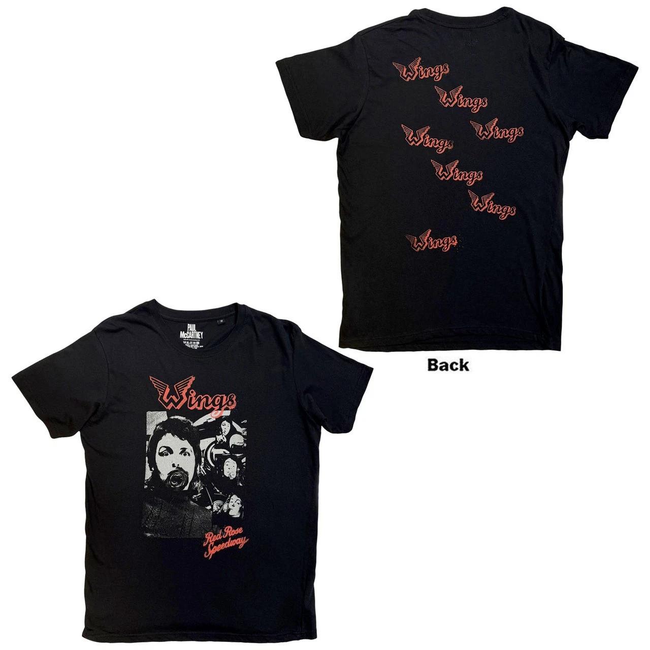 Paul McCartney - Wings Collage - Black t-shirt XL