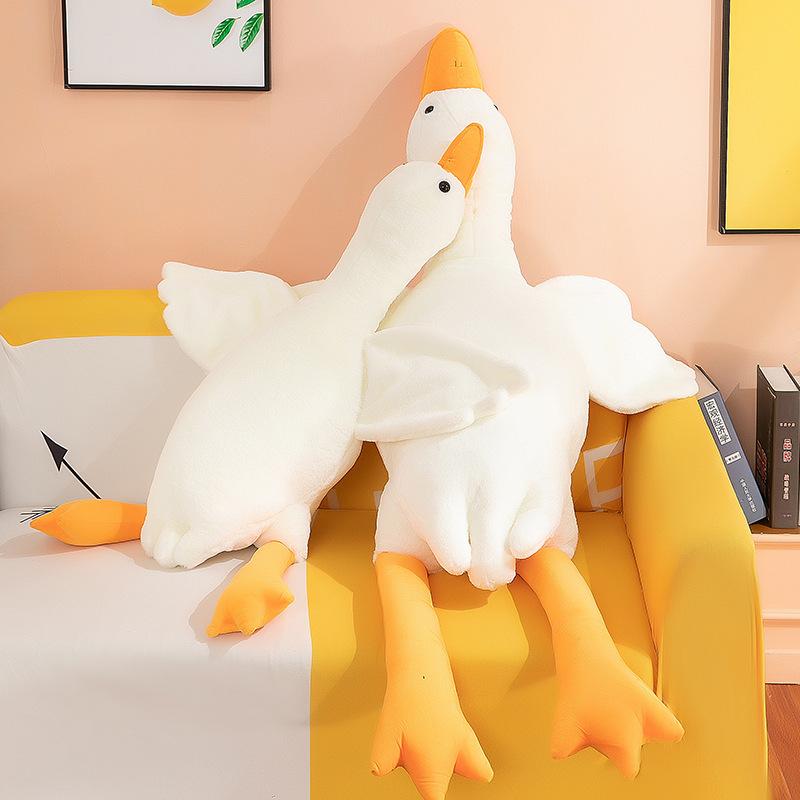 Plush Toy Duck Doll Large Size Duck Pillow Gift Sleeping Leg Cushion Children's Doll Cute Big White Goose