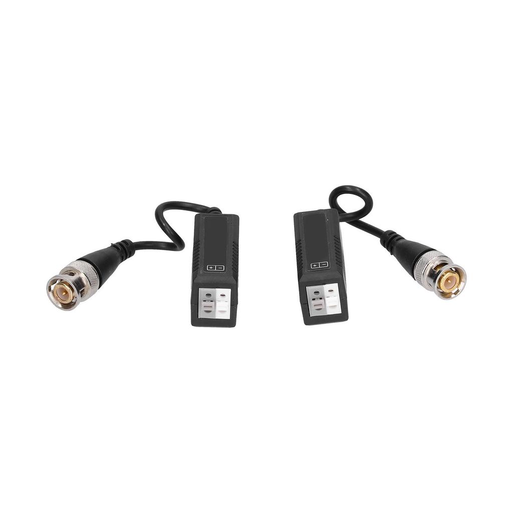 2 Stück Twisted-Pair-Sender 1080P Störfest Geringer Verlust Einzelne Passive BNC-Anschlüsse für AHD HDCVI HDTVI-Signal