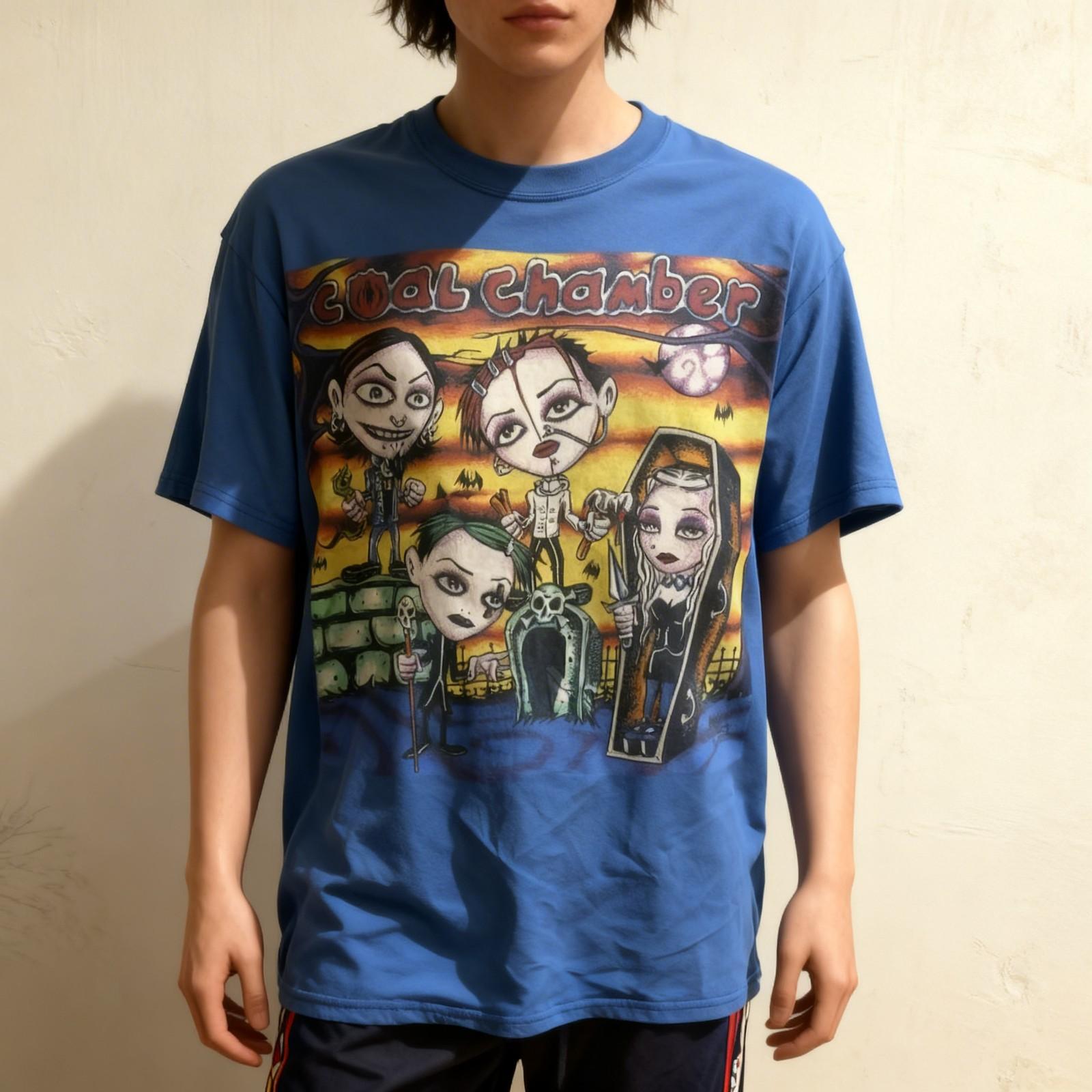 Vintage Coal Chamber American Metal Band Green Color Tshirt Reprint Unisex T-Shirt M