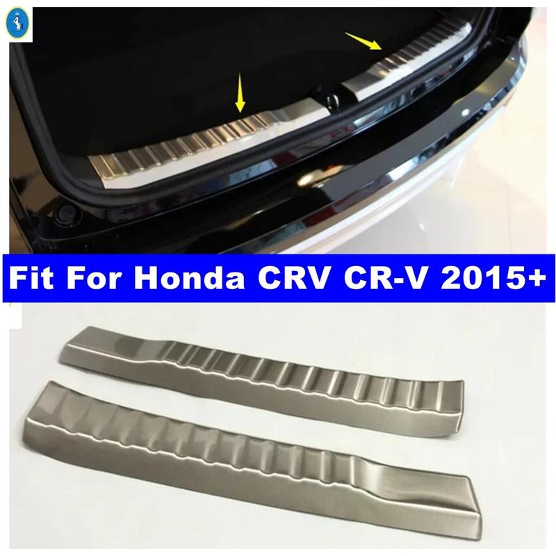 Rear Bumper Foot Plate Trunk Inner Door Sill Guard Panel Strip Cover Trim For Honda CRV CR-V 2015 2016 Car Interior Accessories