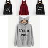 Streetwear Hoodie For Women With Letter Pattern And Cotton Blend For Casual Fall Fashion