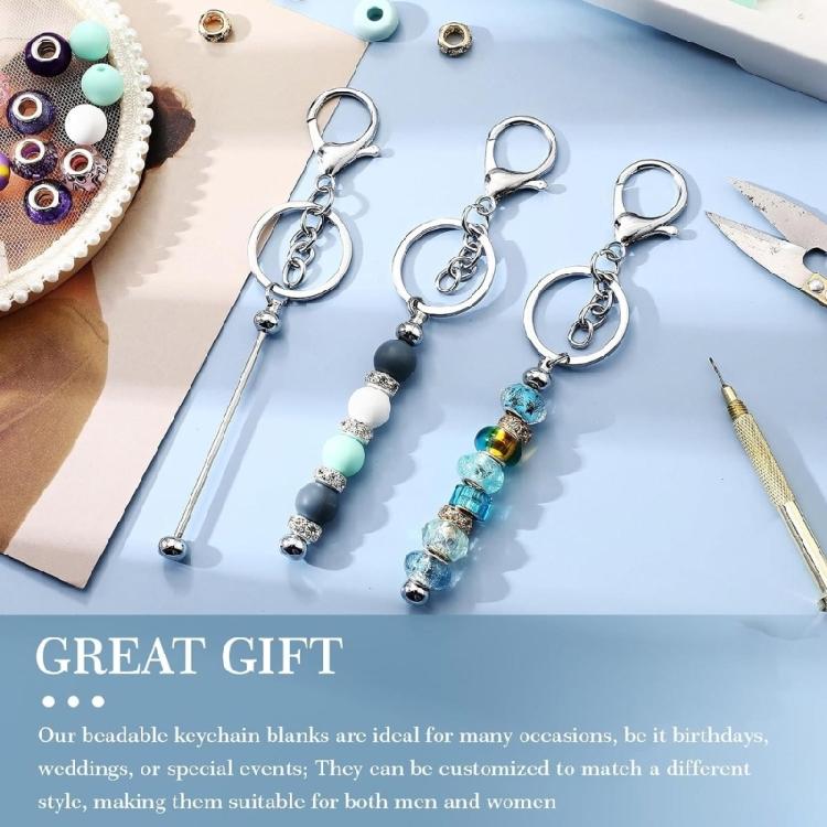 12 Pcs Elegant Keychain Crafting Set Sturdy Alloy Beading Charm Pendant for Stylish Key Decorations and Ornament