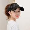 Band-type sports sun cap (black) / golf tennis visor sun cap