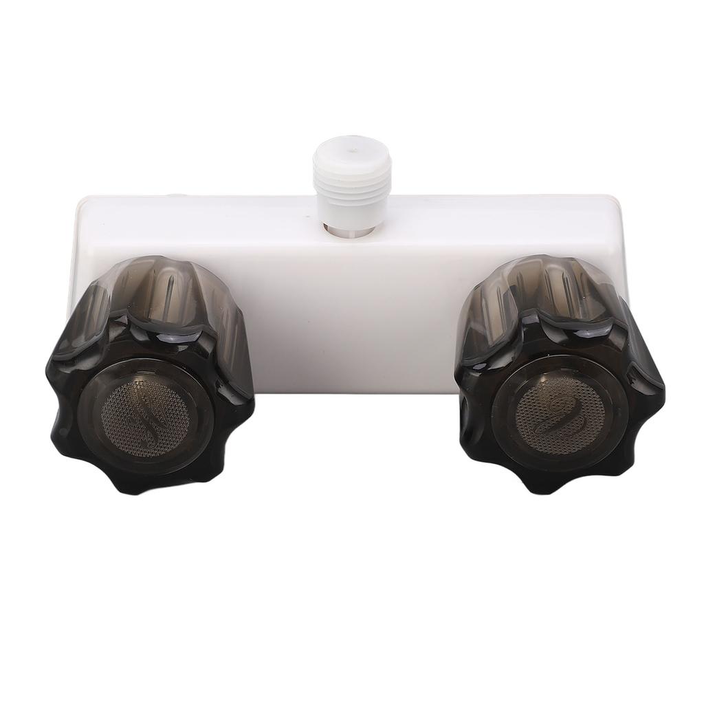 RV Shower Faucet Valve Diverter Shower Mixing Valve Control with 2 Knobs Wheel For RV Motor Home