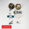 Stainless Steel Invisible Door Lock with Pull Ring, Single/Double-Sided Mounted Round Handle.