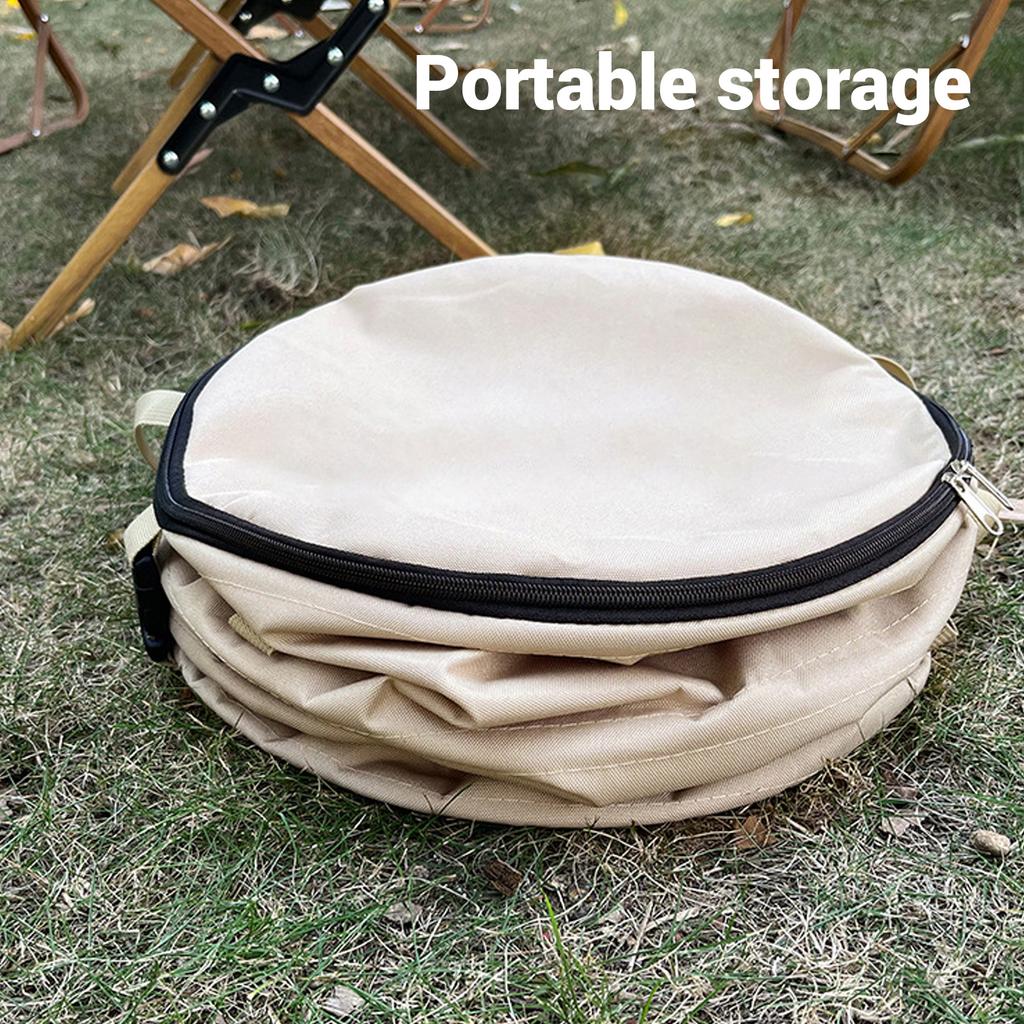 Outdoor Garbage Container Storage Bin Foldable Large Capacity 24 Gallons Camping Trash Can Oxford Fabric Versatile for Picnic