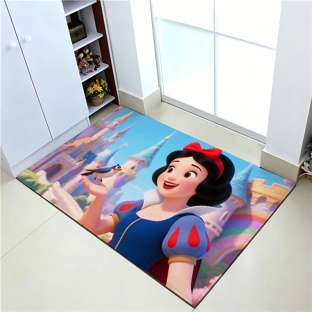 Cute S-snow W-White Carpet Bathroom Anti-slip Mat Door Mat Home Decoration Mat Entrance Door Mat Scratch-resistant Door Mat