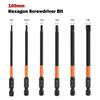 1pc 50/100mm Hex Head Wrench Drill Bit 1/4" Shank Quick Release Magnetic Screwdriver Bit H1.5 H2.5 H3.0 H4.0 H5.0 H6.0