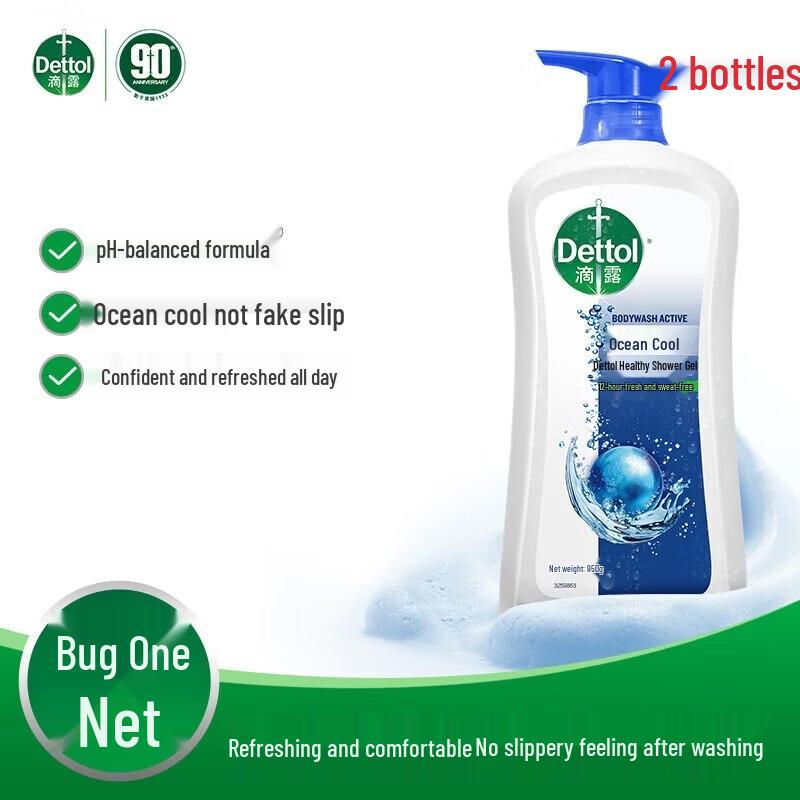Dettol Men s Ocean Cool Shower Gel (2 x 950g)