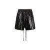 Pleated Faux Leather Shorts Men Shorts Black FG40024PNL-001