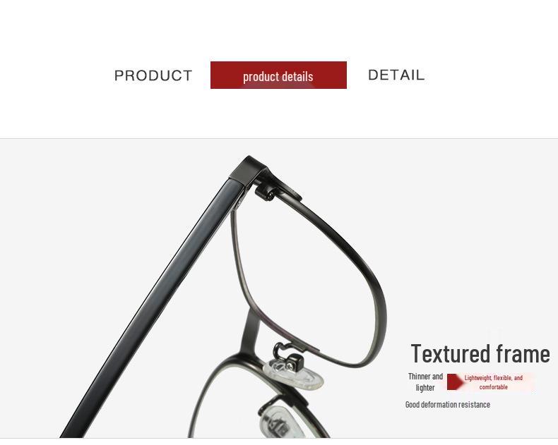 Stylish Metal Frame Anti-blue Light Reading Glasses for Middle-aged & Elderly