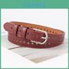 Vintage Pu Leather Women's Belt With Hollow Hole Design For Jeans Stylish And Trendy