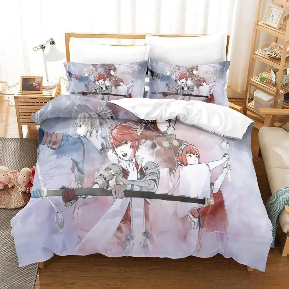 Kawaii Game Fire Emblem Engage Bedding Set Cartoon Anime Three-piece Set Adult Kid Bedroom Duvet Cover Sets 3D Print Anime