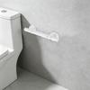 14 Inch White Bathroom Grab Bar with Strong Suction Cup Non Slip Plastic Safety Handle for Toilet Shower Tub Elderly Senior