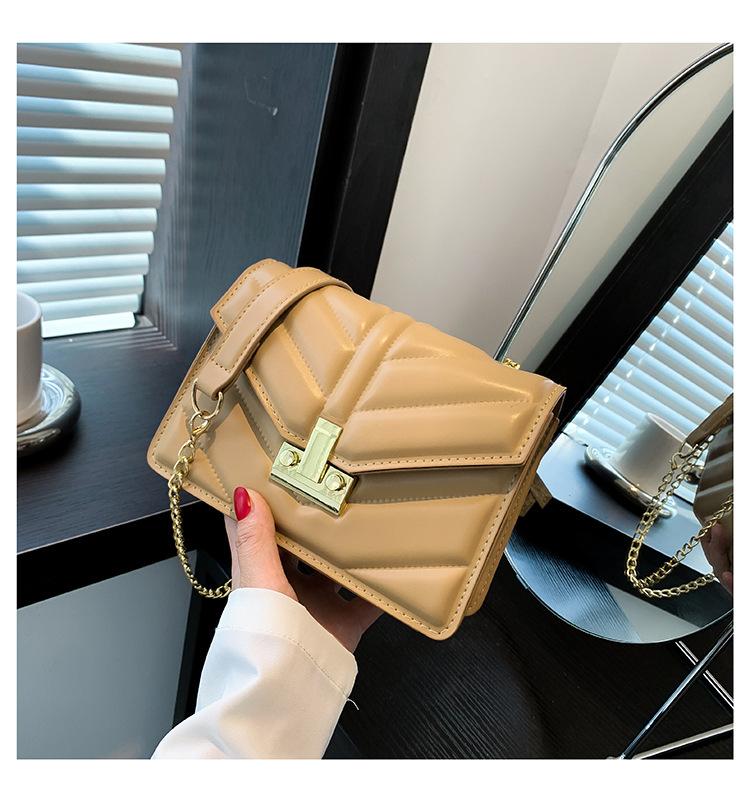 

Маленька сумка преміум-класу в іноземному стилі, нова жіноча сумка 2024, популярна осінь, популярна сумка-почтальон на ланцюжку з діамантами, маленька квадратна сумка на плечі хакі