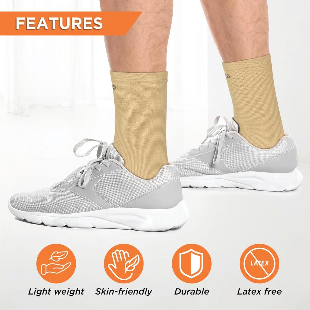 Vissco Anklet, Ankle Support for Injured Ankles, Arthritic Pain, Swelling, Stiff Joints, Pain Reliever for Strained or Sprained Ankles - Large (B
