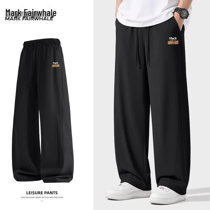 Mark Hua Fei Men s Quick-Dry Ice Silk Curved Blade Loose Straight-Leg Pants 2XL
