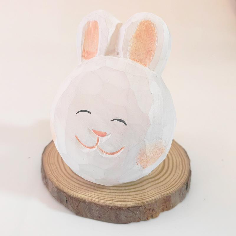 Hand-Carved Wood Rabbit Bottle Opener & Fridge Magnet