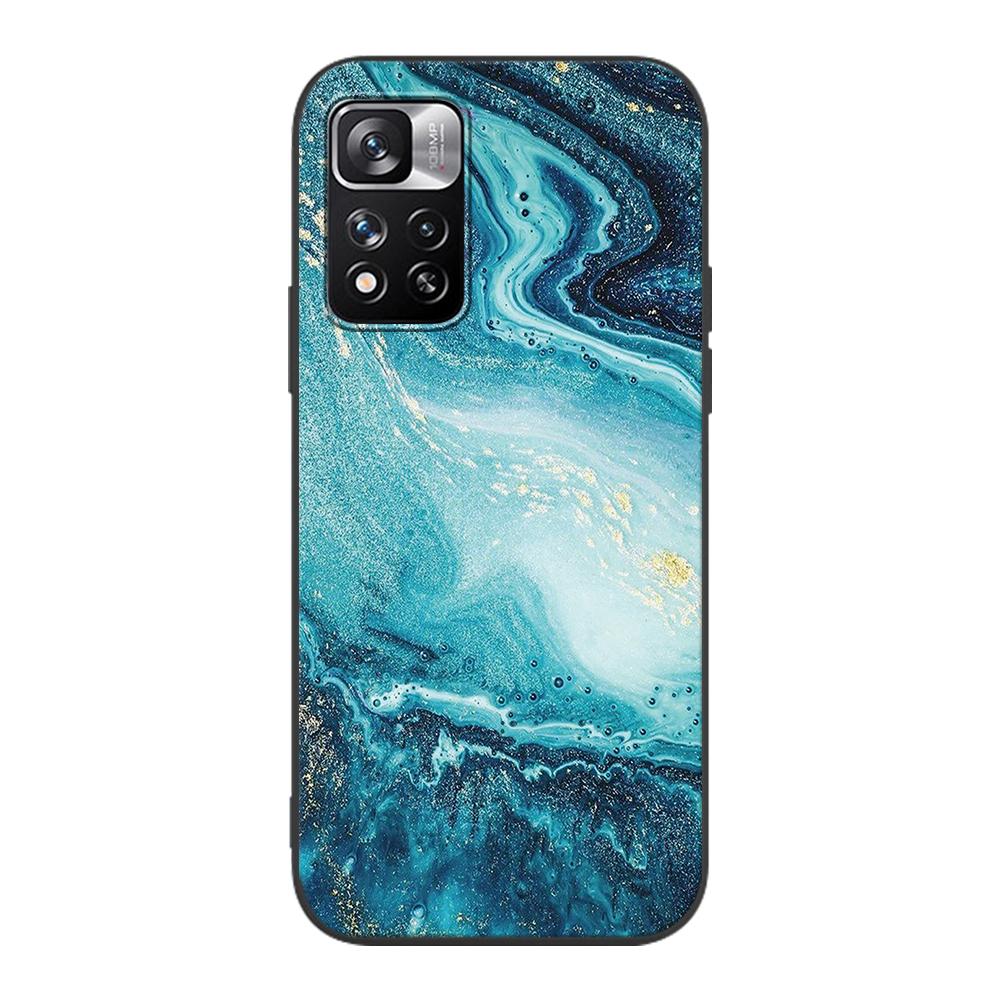 Schicke Marmor-Goldfolienhülle für Xiaomi Redmi Note 9S 9 8 10 11 Pro 9C 9A 7 8T 7A 8A 6A 6 10S Schwarze weiche Silikon-Telefonabdeckung Coque