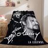 French legendary rock singer and actor Johnny Hallyday blanket soft home furnishing nap decoration four seasons warm Sherpa blanket U6