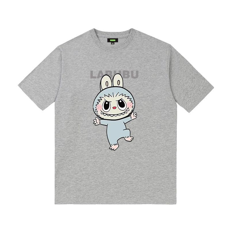 Labubu printed short-sleeved T-shirt men's and women's round neck top