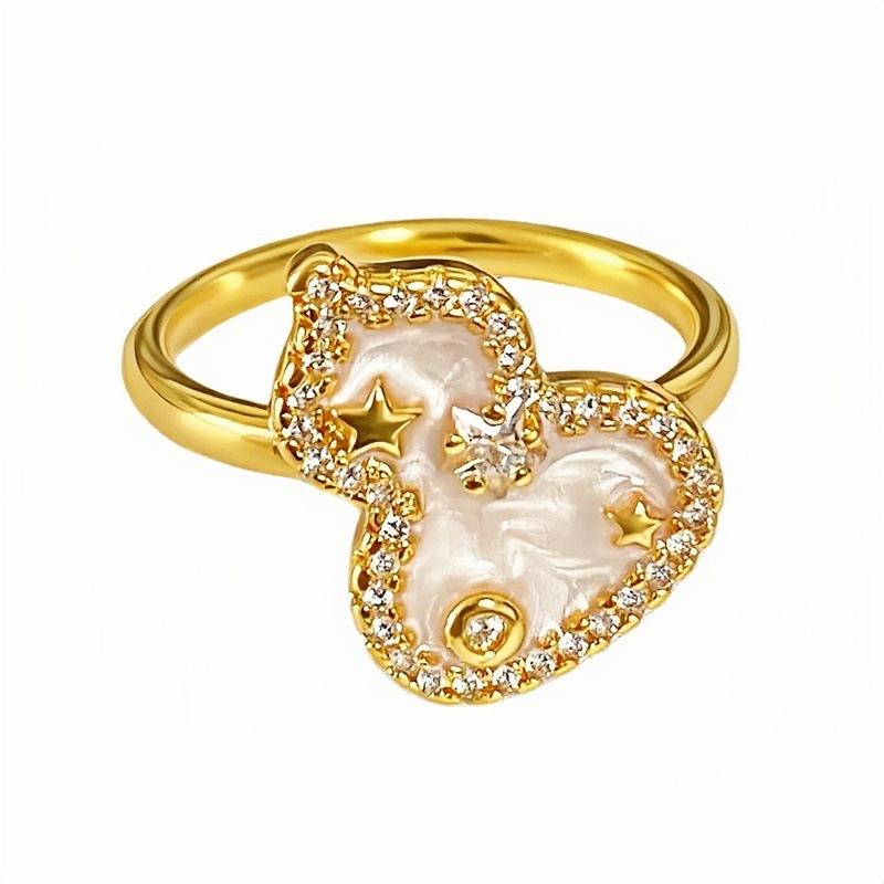 Fee Hepburn Stil Einzigartiger Ausländischer Stil Emaille Kürbis Offener Ring Zeigefinger Ring Nische Hohes Gefühl Mittelalterlicher Ring Mädchen