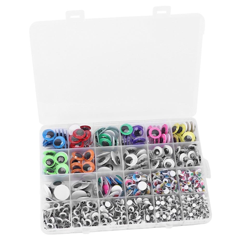 1700pcs Different Sizes Self Adhesive Eyes Self Adhesive Wiggle Eyes Googly Eyes  Doll Decoration