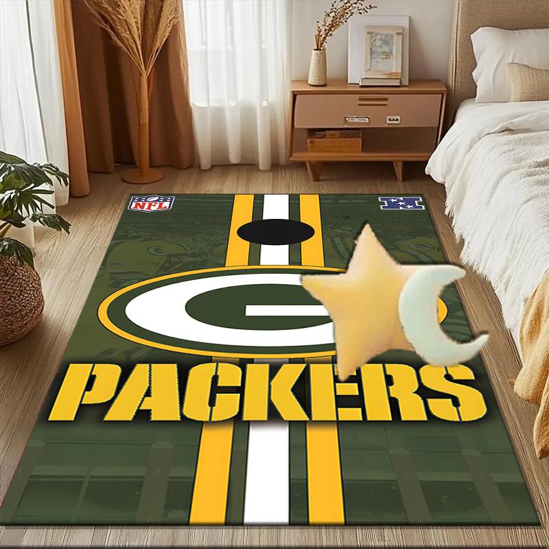 Green Bay Packers Pride Rug Game Carpet, Floor Mat for Bedroom Living Room Entryway Rug, Home Decor Idea Gift for Christmas birthday