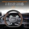 For Hyundai Carbon Fiber Texture Perforated Leather Steering Wheel Cover I30 Tucson Ix35 I20 Solaris Creta I10 Ioniq Getz Accent WW73