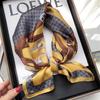 Keep Korean retro foreign style color scheme spring and autumn small square scarf silk scarf women's scarf versatile trench coat shirt decorative scar