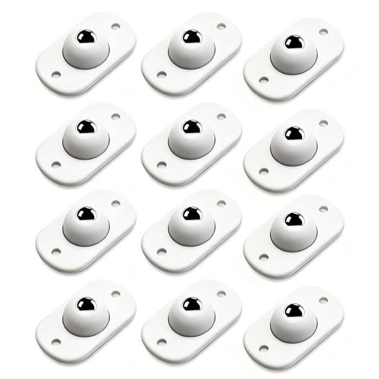 4/8/12/16/20 Piezas Ruedas Giratorias Adhesivas, Deslizador Rodante de Acero Inoxidable para Electrodomésticos de Cocina, Ruedas Giratorias de 360 Grados Adhesivas para Cafetera,