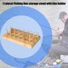 Wooden Fishing Tackle Organizers For 12 Regular Spools And Dispensing Fly Tying Thread Spool Stand