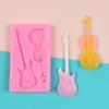 Guitar Silicone Mold for Cake Chocolate Fondant Decor DIY Bakery Accessories Silicone Mold Kitchen Accessories Easy Demolding
