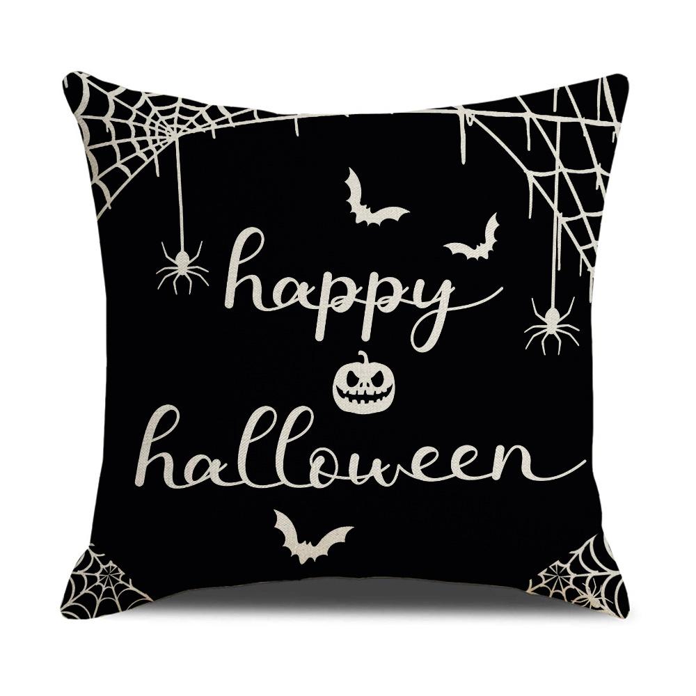 New Halloween Pillowcase Funny Pumpkin Ghost Horror Cat Party Cushion Sofa Pillow