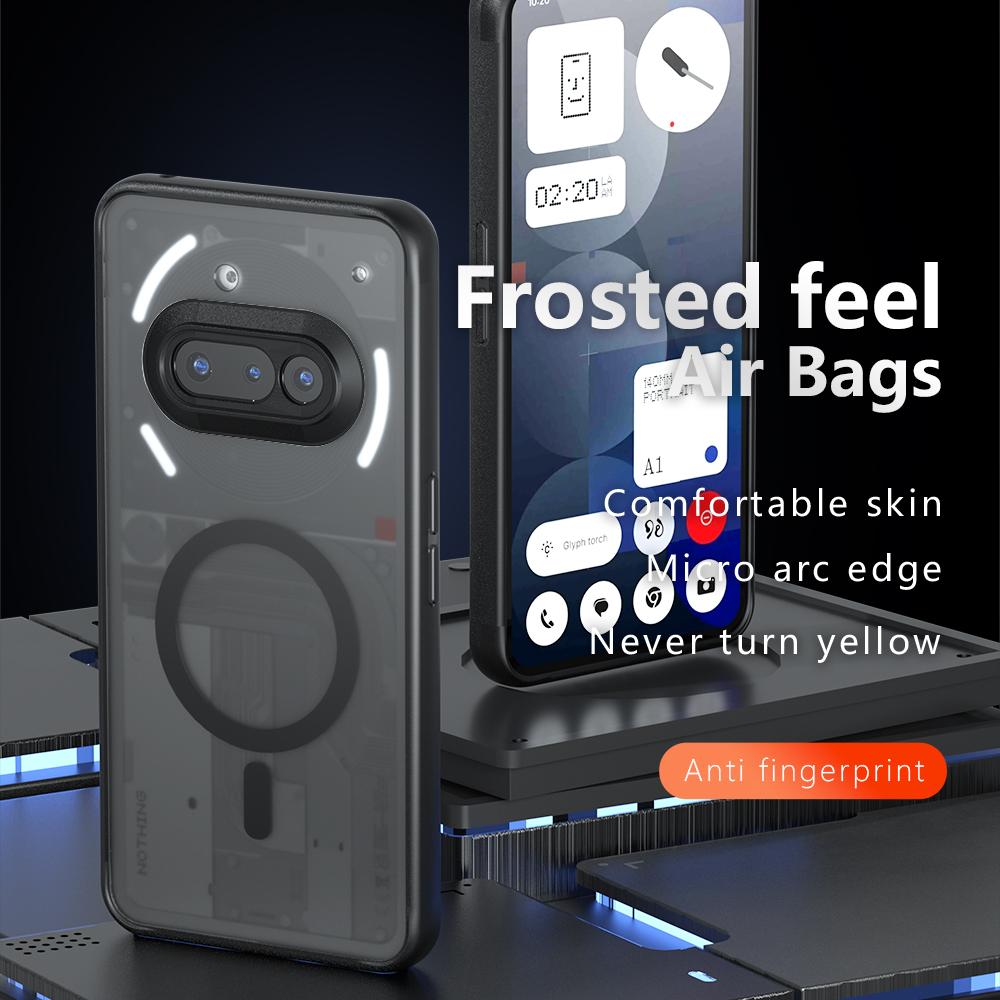 

For Nothing Phone (3a) Case Compatible with MagSafe TPU+PC Matte Skin Touch Phone Cover Type A