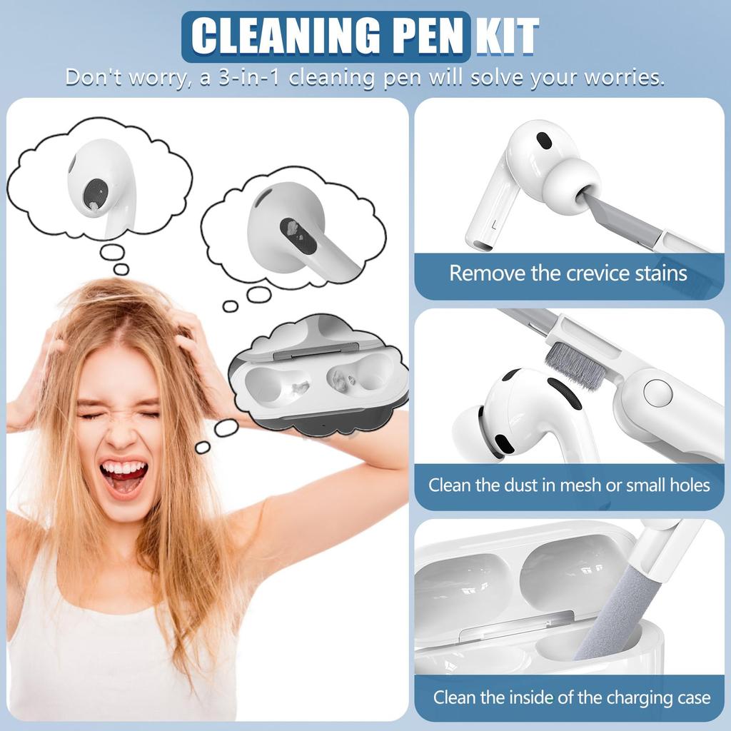 For AirPods Pro 3 Case 2025 with Cleaner Kit for Apple AirPods Pro 3rd Generation Case Safety Lock AirPod Pro 3 Case Accessories