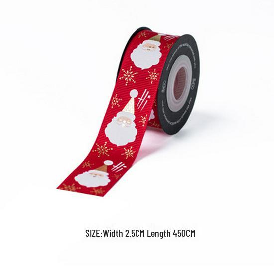 Festive Ribbon: Christmas Gift, New Year, Birthday - Red & Green Plaid with Hot Stamping for Gift Boxes & Bows