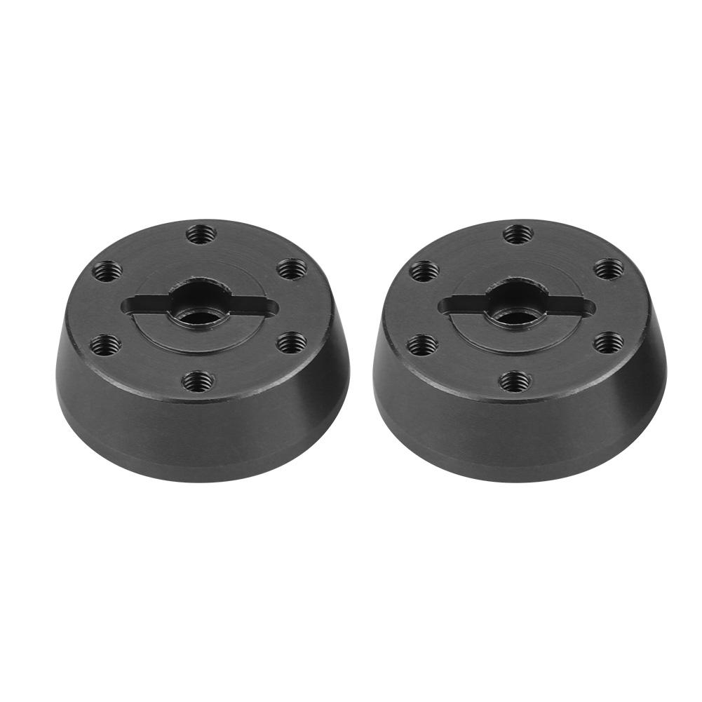 Aluminium Alloy Front Wheel Hex Hub Adapter for Axial  Rock Racer 90026 RC Car (Black)