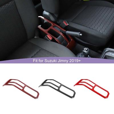 ABS Araba El Freni Bardak Tutucu Paneli Dekoratif Çıkartmalar Suzuki Jimny 2019 Üzeri İç Aksesuarlar Karbon Fiber Baskılı