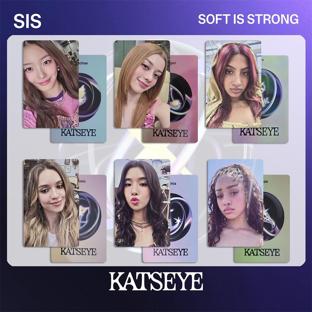 6Pcs/Set KATSEYE New Album SIS Soft Is Strong HD Bright Photocards DANIELA LARA MANON MEGAN SOPHIA YOONCHAE LOMO Cards Fans Gift