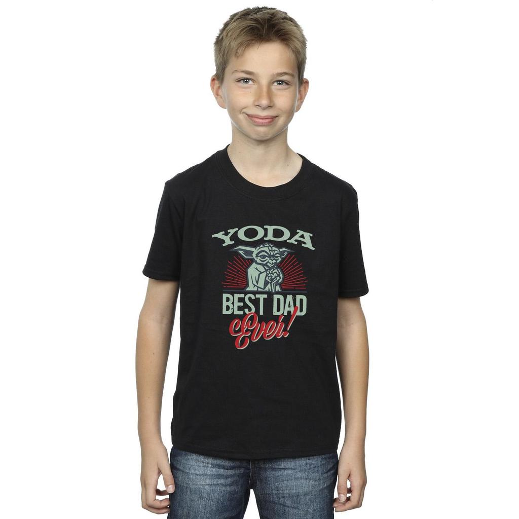 Star Wars Boys Mandalorian Yoda Dad T-Shirt