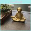 Moderne minimalistische goldene Yoga-Hundefigur Stilvolles Harzornament für die Heimdekoration