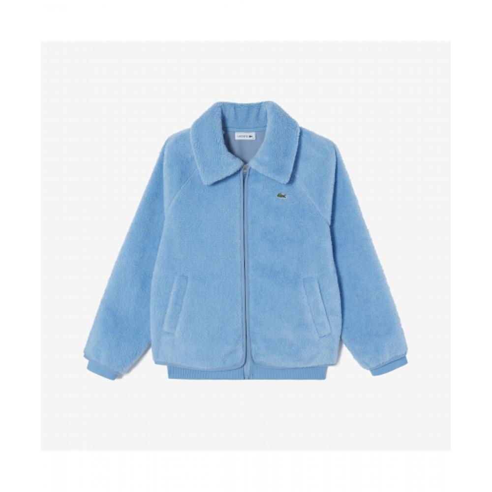 

LacoSte Women S Sherpa Collar Jumper [light Blue]