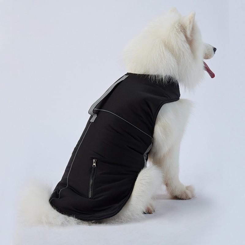 Winter Dog Coat Warm Padded Jacket Reflective Stripe Pet Clothes Large Dogs
