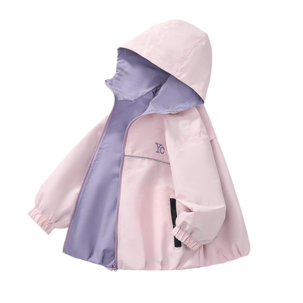 Giacca Reversibile per Bambina Primavera Autunno Moda Bambini Top Giacca a Vento con Cappuccio per Bambini Grandi Cappotto da Esterno