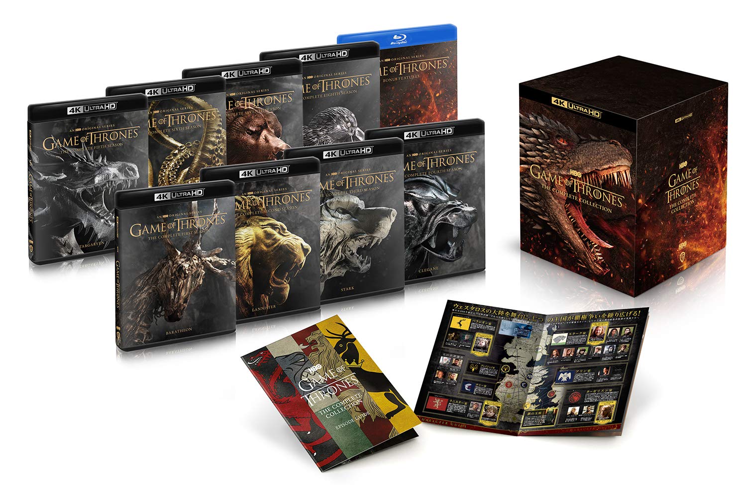 

Game of Thrones 4K ULTRA HD Complete Series Set 3 Bonus ULTRA HD (Season 1-Final) (30-Disc + Blu-ray Discs) [4K + Blu-ray]