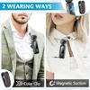 ABNR Professional Wireless Lavalier Microphone System With Smart Noise Reduction LED Power Display For Live Streaming Vlog